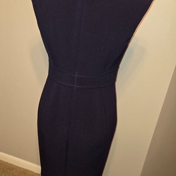 Brooks Brothers Bonotto Sheath Dress, Navy - Women's size 6 - Picture 2 of 7